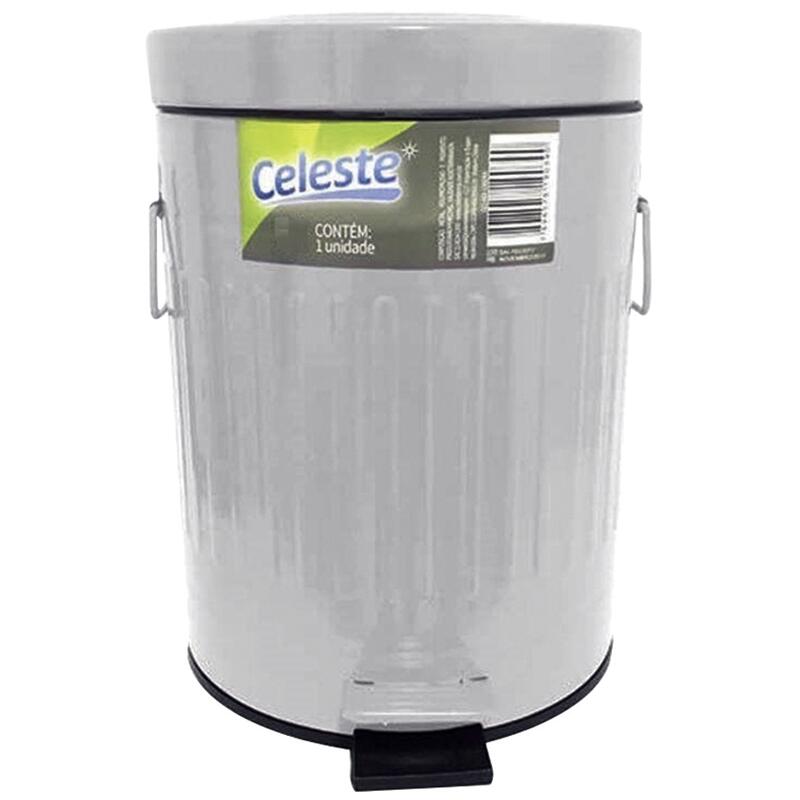 Lixeira Celeste Com Pedal 3L