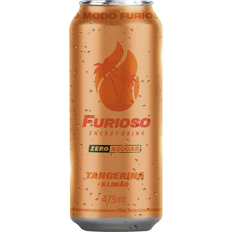 Energético Furioso Tangerina e Limão Zero 473ml