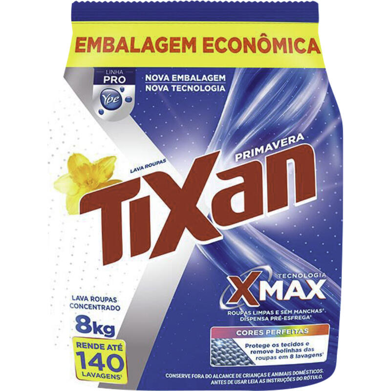Sabão em Pó Tixan Ypê Primavera Pro 8kg Embalagem Econômica