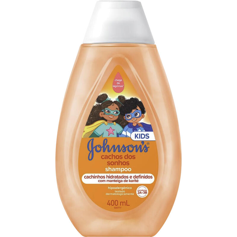 Shampoo Infantil Johnson's Cabelos Cacheados 400ml