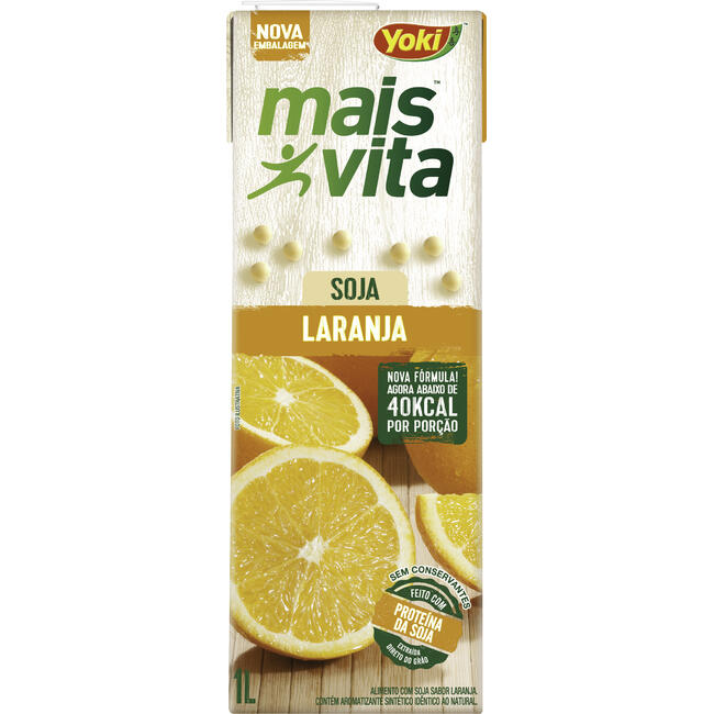 Alimento Mais Vita Yoki À Base de Soja Laranja 1L