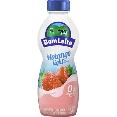 Bebida Láctea Bom Leite Morango Light 900g
