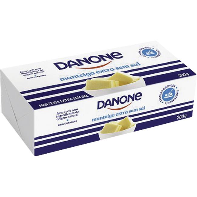Manteiga Extra sem Sal Danone 200g