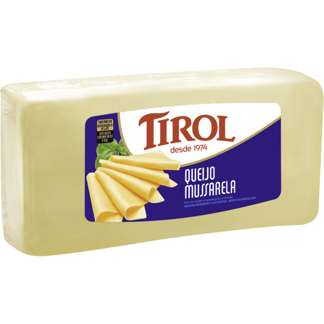Queijo Mussarela Tirol Preço por quilo na peça