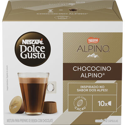 Chococino em Cápsula Alpino Nescafé Dolce Gusto Caixa 178g 10 Unidades