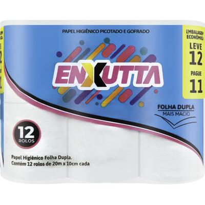 Papel Higiênico Enxutta Folha Dupla - 20m 12 rolos