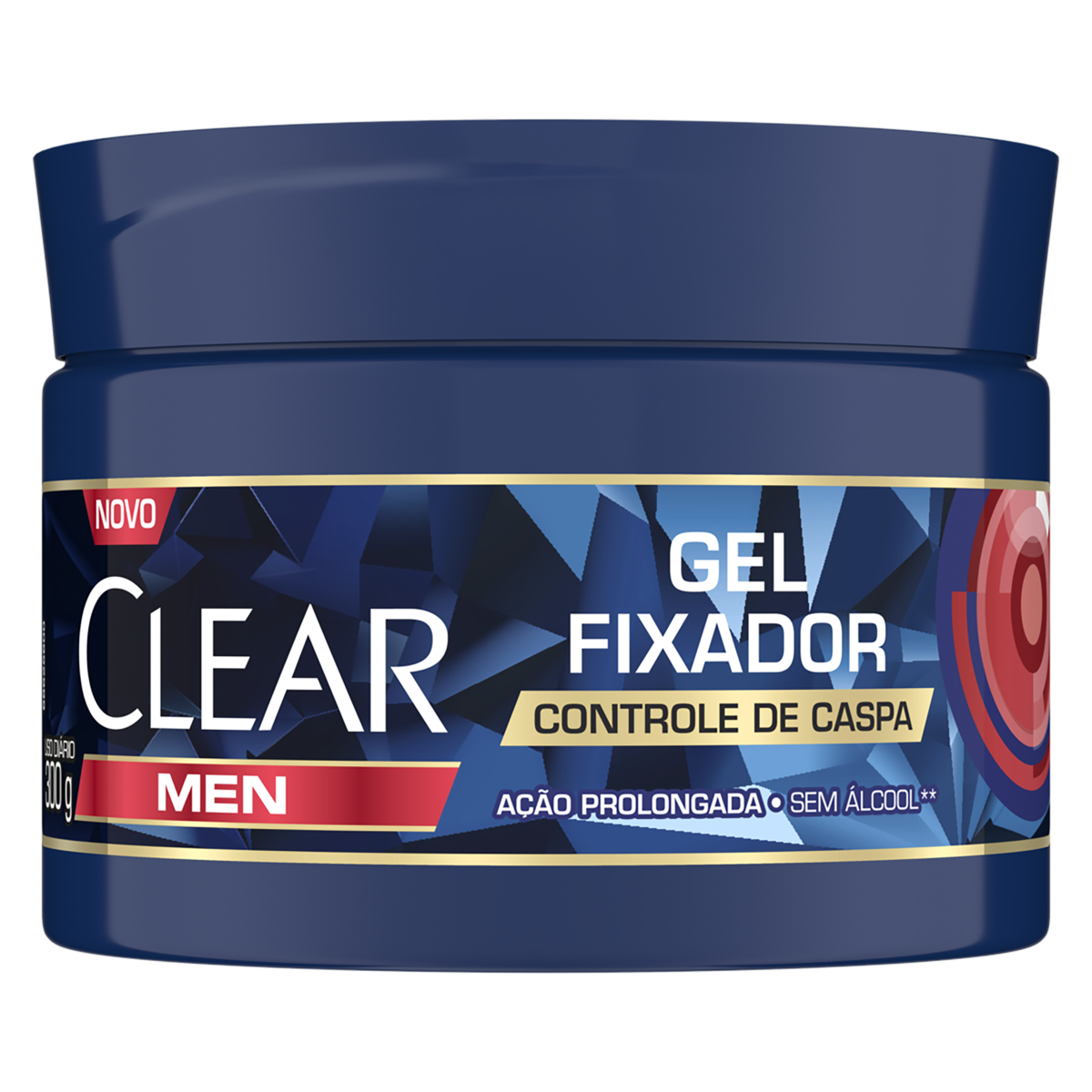 Gel Fixador Clear Men Controle de Caspa Pote 300g