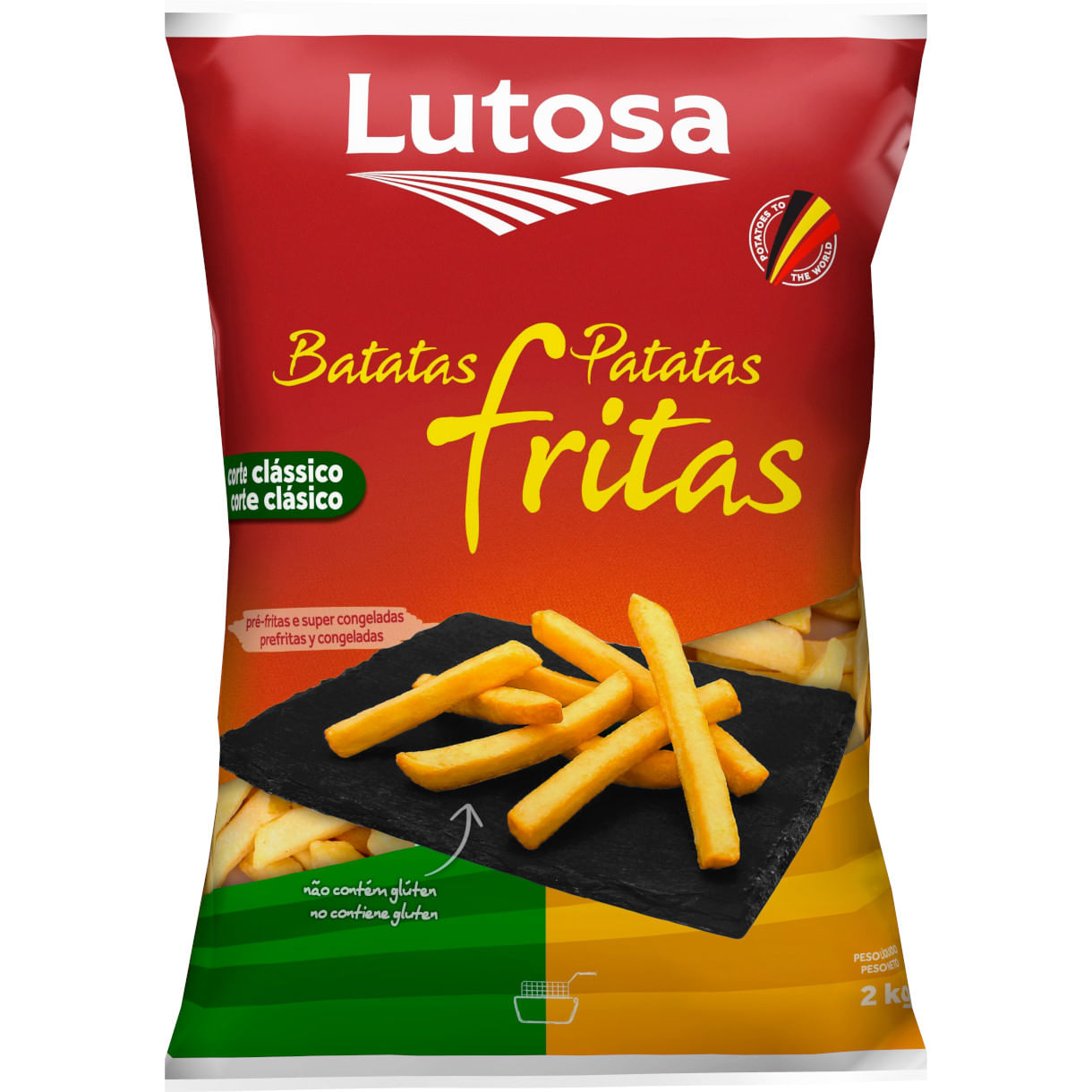 Batata Belga Lutosa Corte Tradicional Congelada 2kg