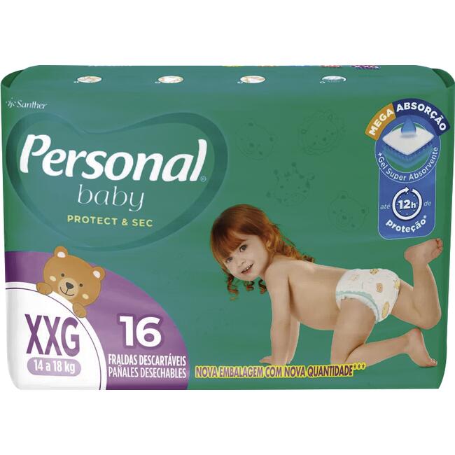 Fralda Descartável Personal XXG 16 un