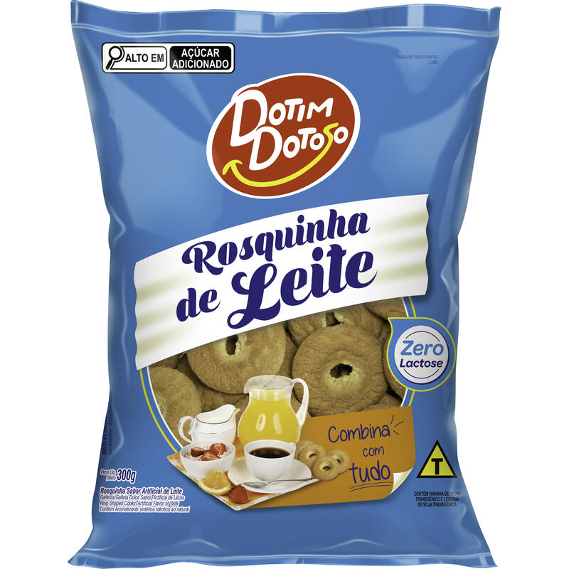 Biscoito Rosquinha Dotim Dotoso Leite 300g