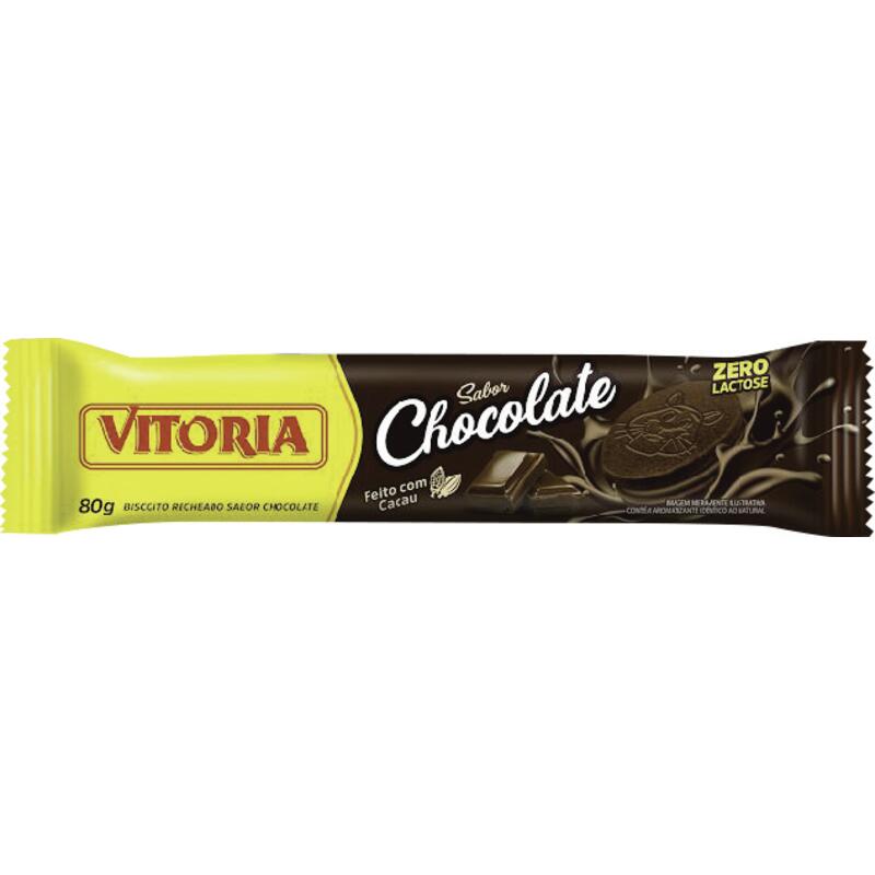 Biscoito Recheado Vitória Chocolate 80g