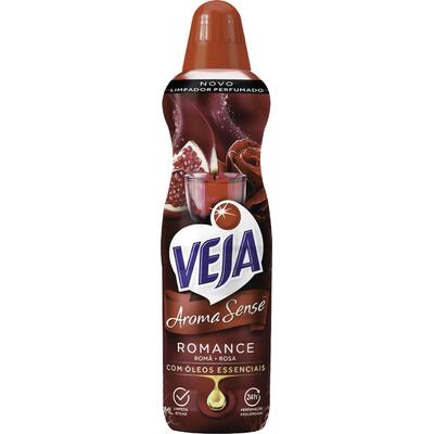 Limpador Perfumado Veja Aroma Sense Romance 500ml com óleos essenciais