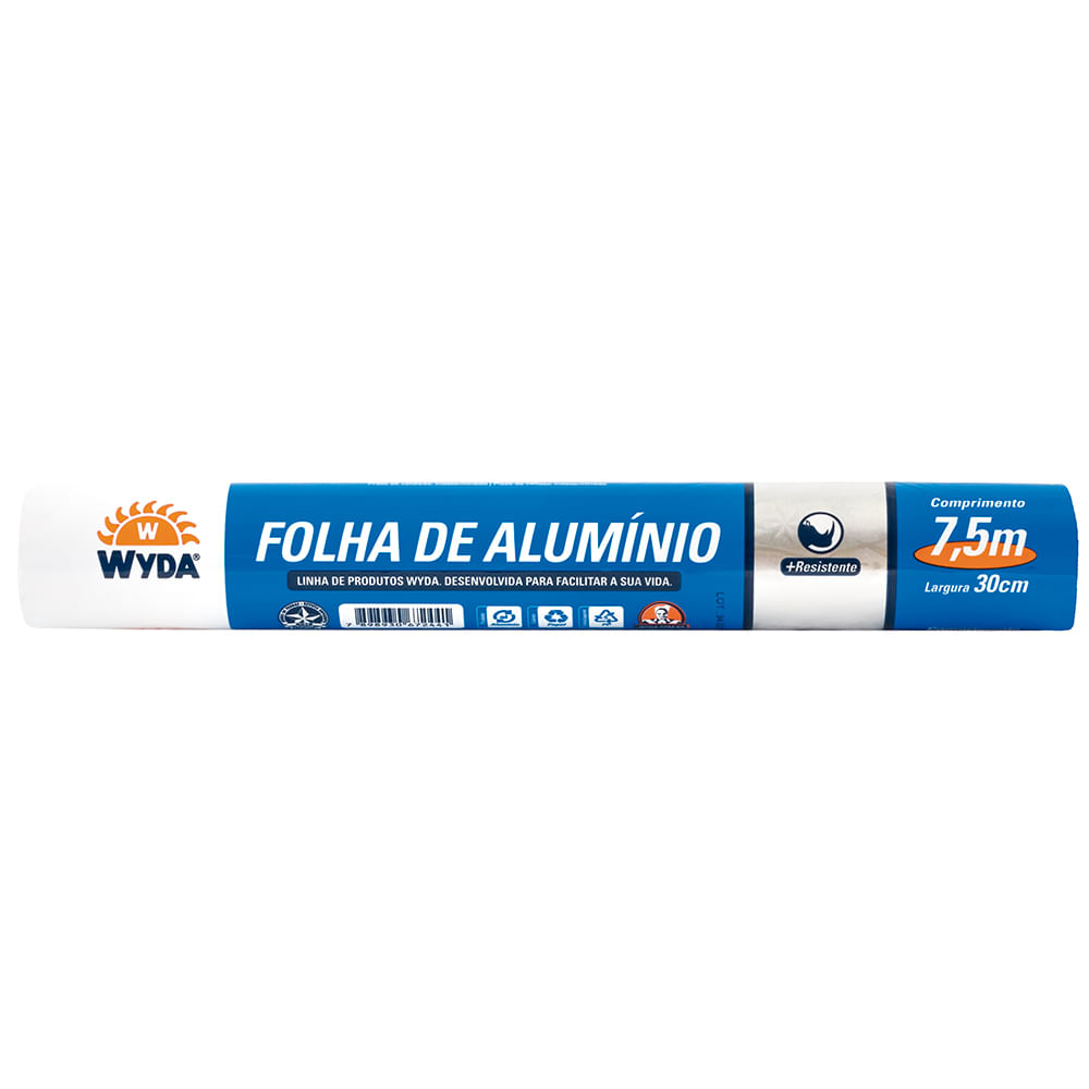 Papel Alumínio Wyda 30x7,5m Un