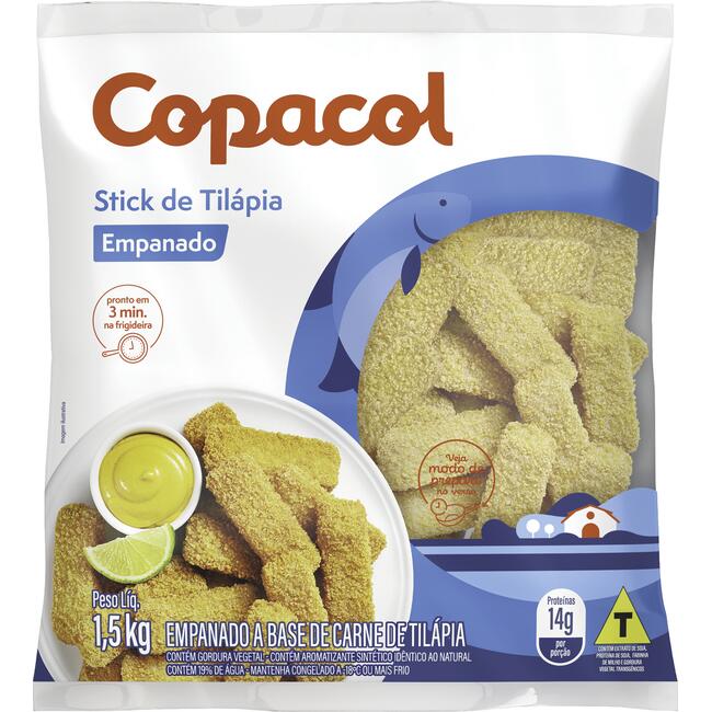 Tirinhas de Tilápia Copacol Congelada 1,5kg