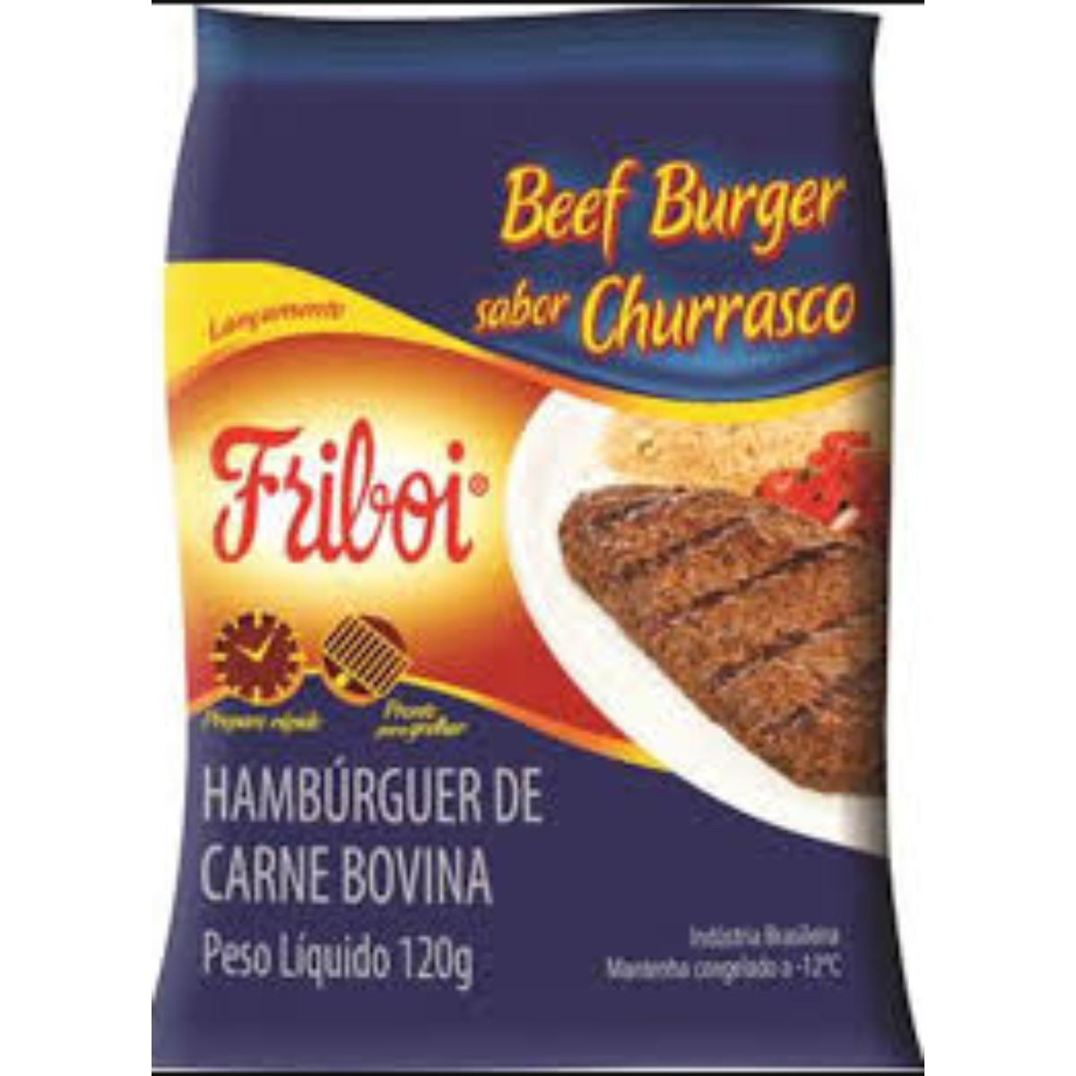 Beef Burger Churrasco Sabor Queijo Congelado Friboi 120
