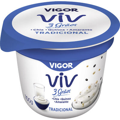 Iogurte Vigor 3 Grãos Tradicional 100g