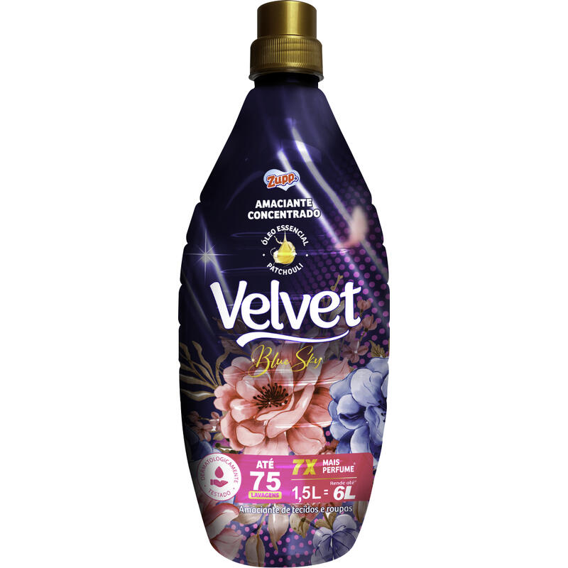 Amaciante de Roupas Concentrado Velvet Blue Sky 1,5L