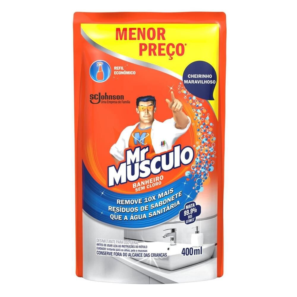 Refil para Limpador MR MÚSCULO Banheiro com 30% de Desconto 400ml
