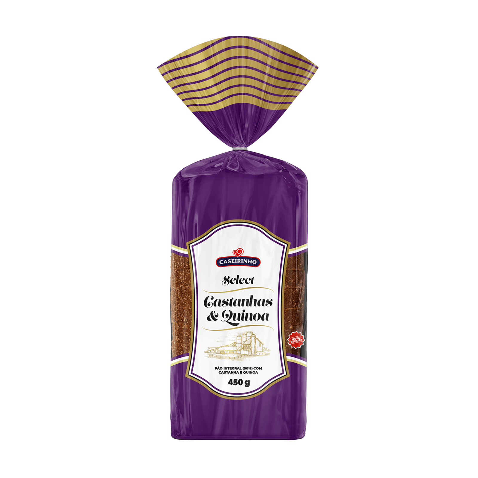 Pão CASEIRINHO Select Castanha e Quinoa 450g
