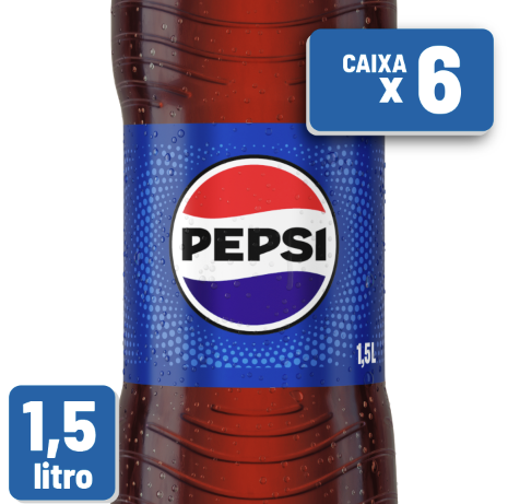 Refrigerante Pepsi Cola Pet 1,5L Caixa c/ 6 un