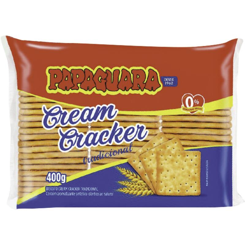 Biscoito Papaguara Cream Cracker 400g