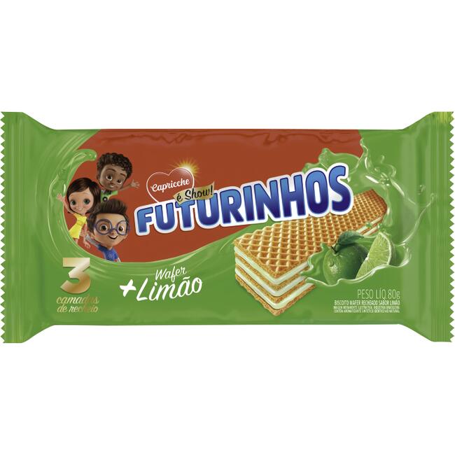 Biscoito Wafer Futurinhos Limão 80g