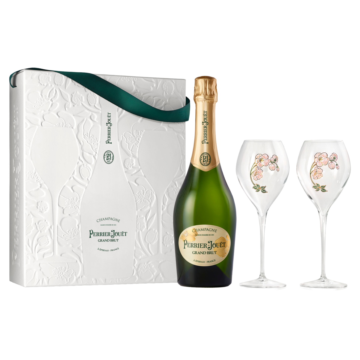 KIT CHAMPAGNE PERRIER JOUET GRAND BRUT 750ML + 2 TACA