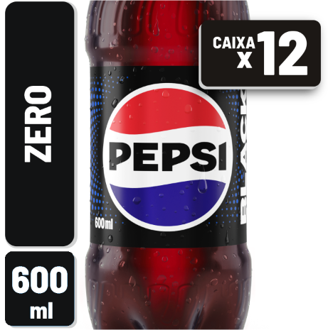 Refrigerante Pepsi Black Pet 600ml Caixa C/ 12 Un