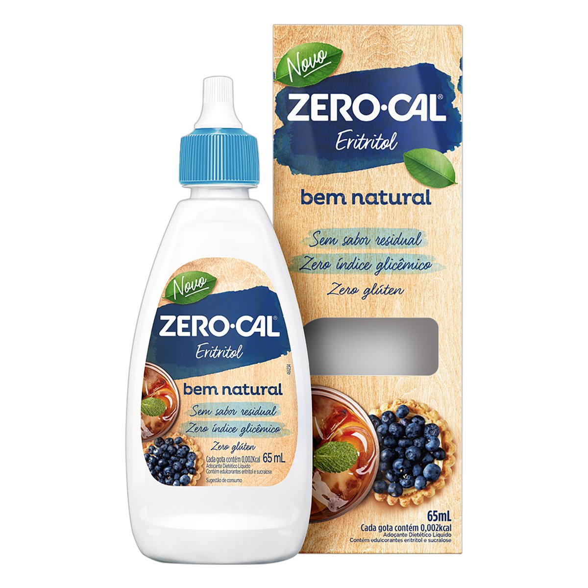 Adoçante Zero Cal Eritritol Liquido 65ml