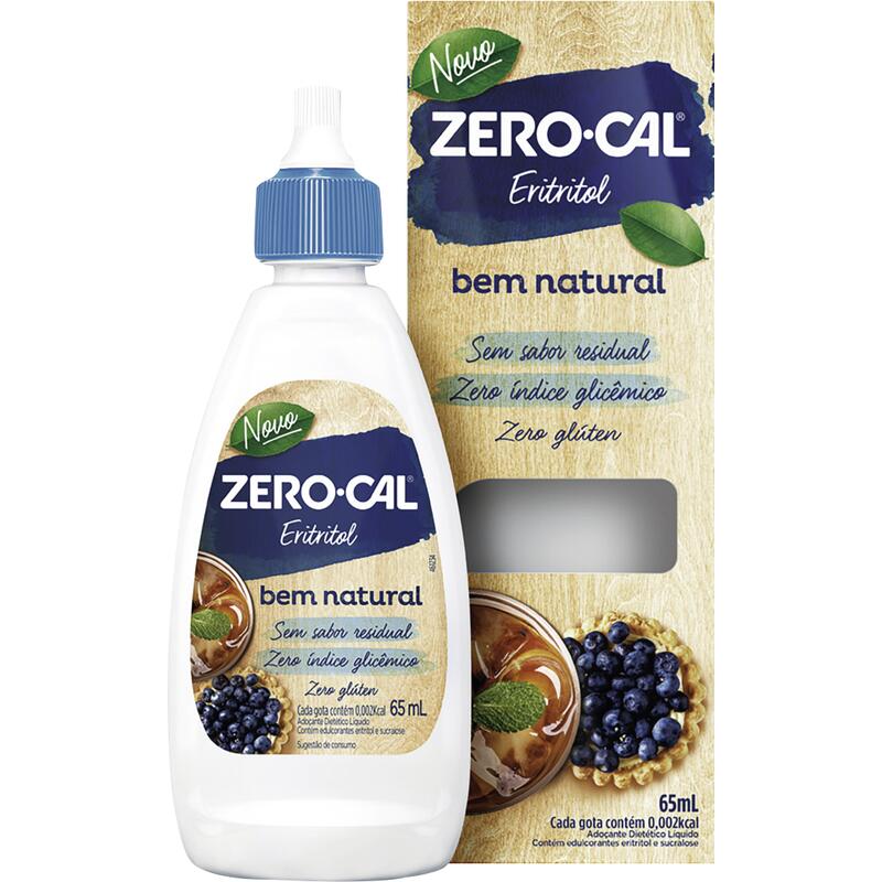 Adoçante Zero Cal Eritritol Liquido 65ml