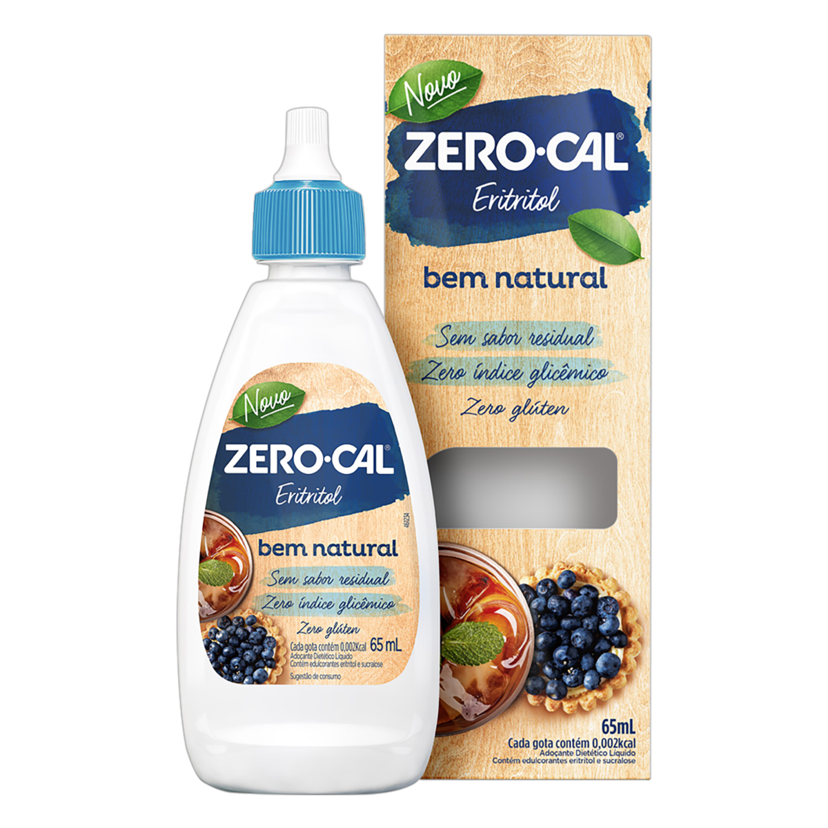 Adoçante Zero Cal Eritritol Liquido 65ml