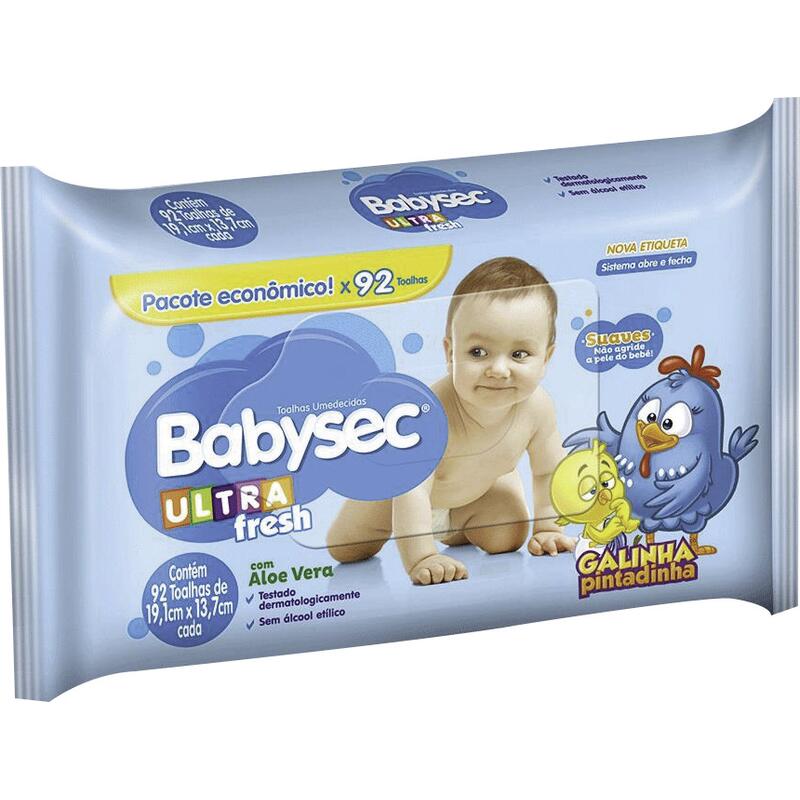 Toalha Umedecida Babysec Ultrafresh 92 un