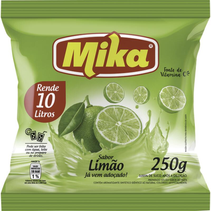 Refresco em Pó Mika Limão 250g