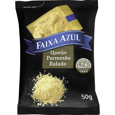 Queijo Parmesão Ralado Faixa Azul Pacote 50g
