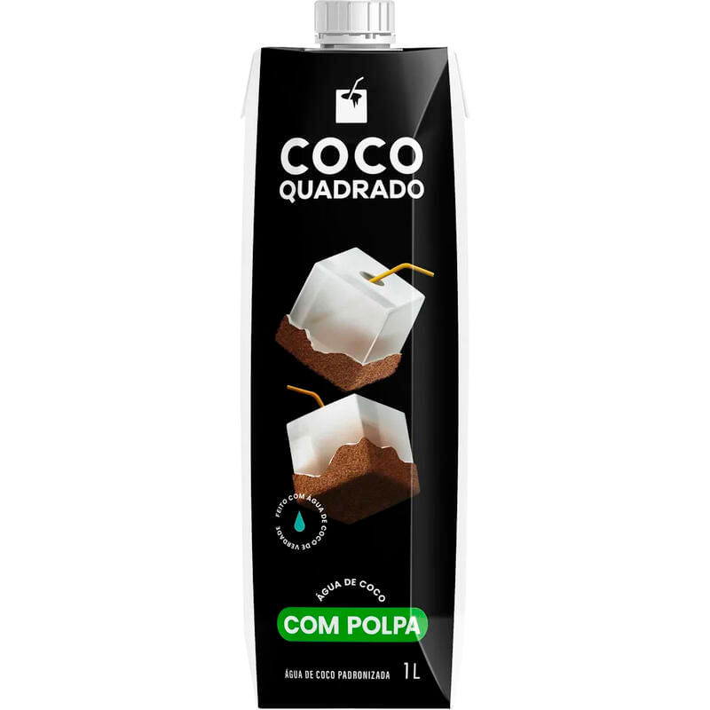Água de Coco Quadrado Polpa 1L