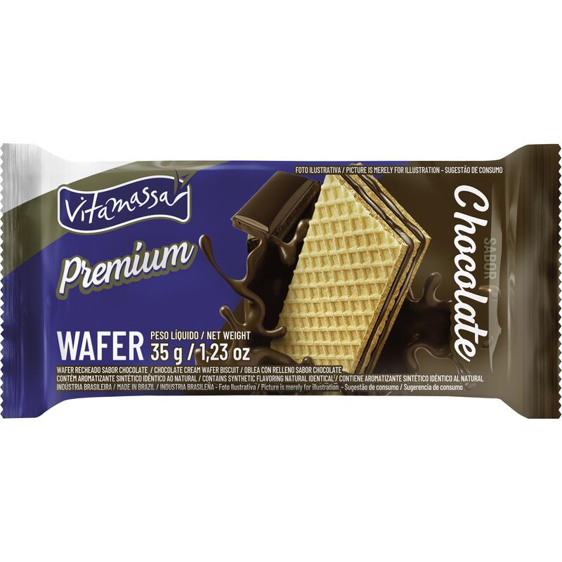 Biscoito Wafer Vitamassa Chocolate 35g