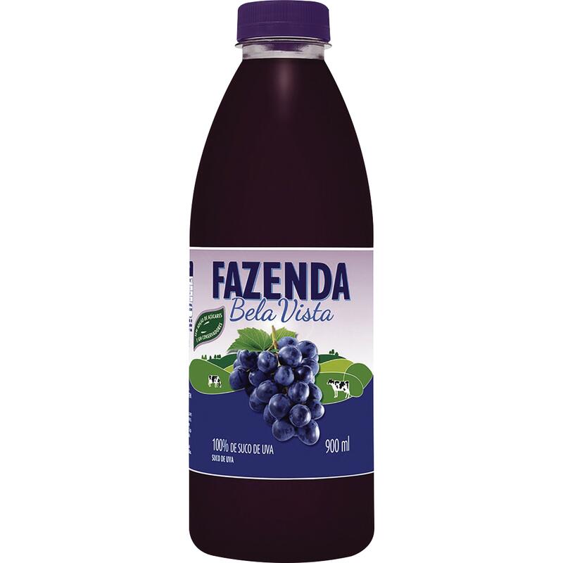 Suco Uva Fazenda Bela Vista Garrafa 900ml