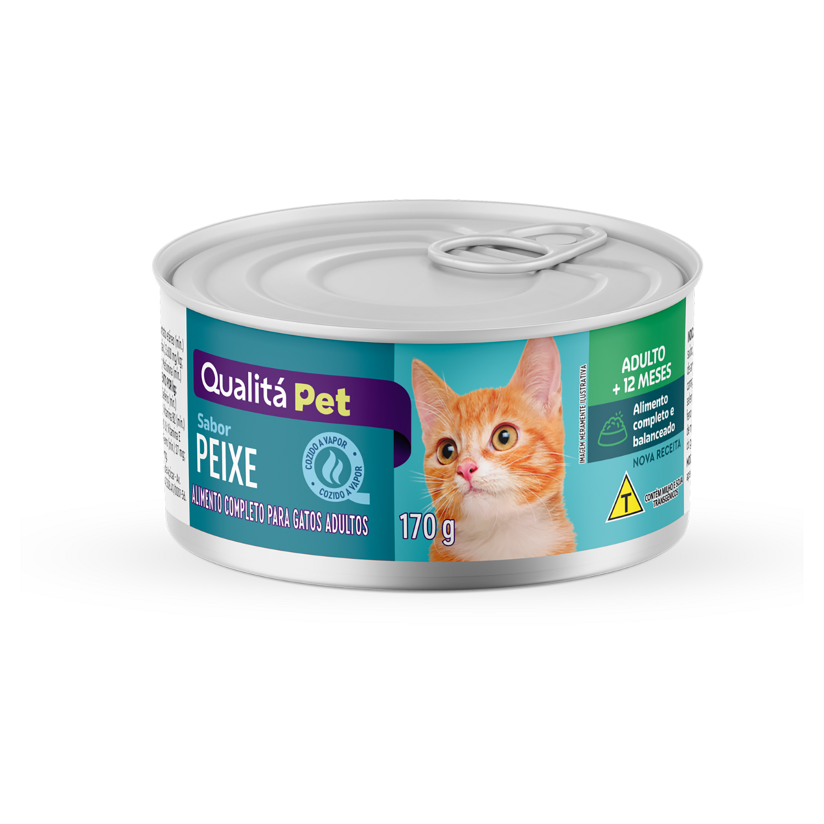 Alimento para Gatos Adultos Peixe Qualitá Pet Lata 170g