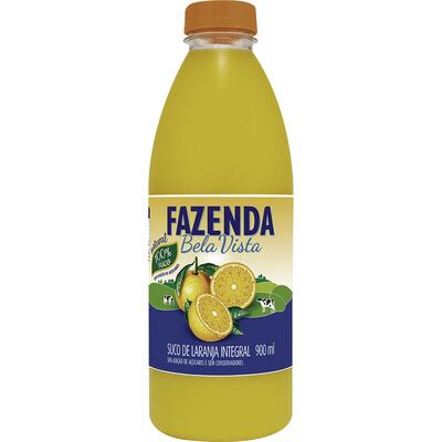 Suco Integral Laranja Fazenda Bela Vista Garrafa 900ml