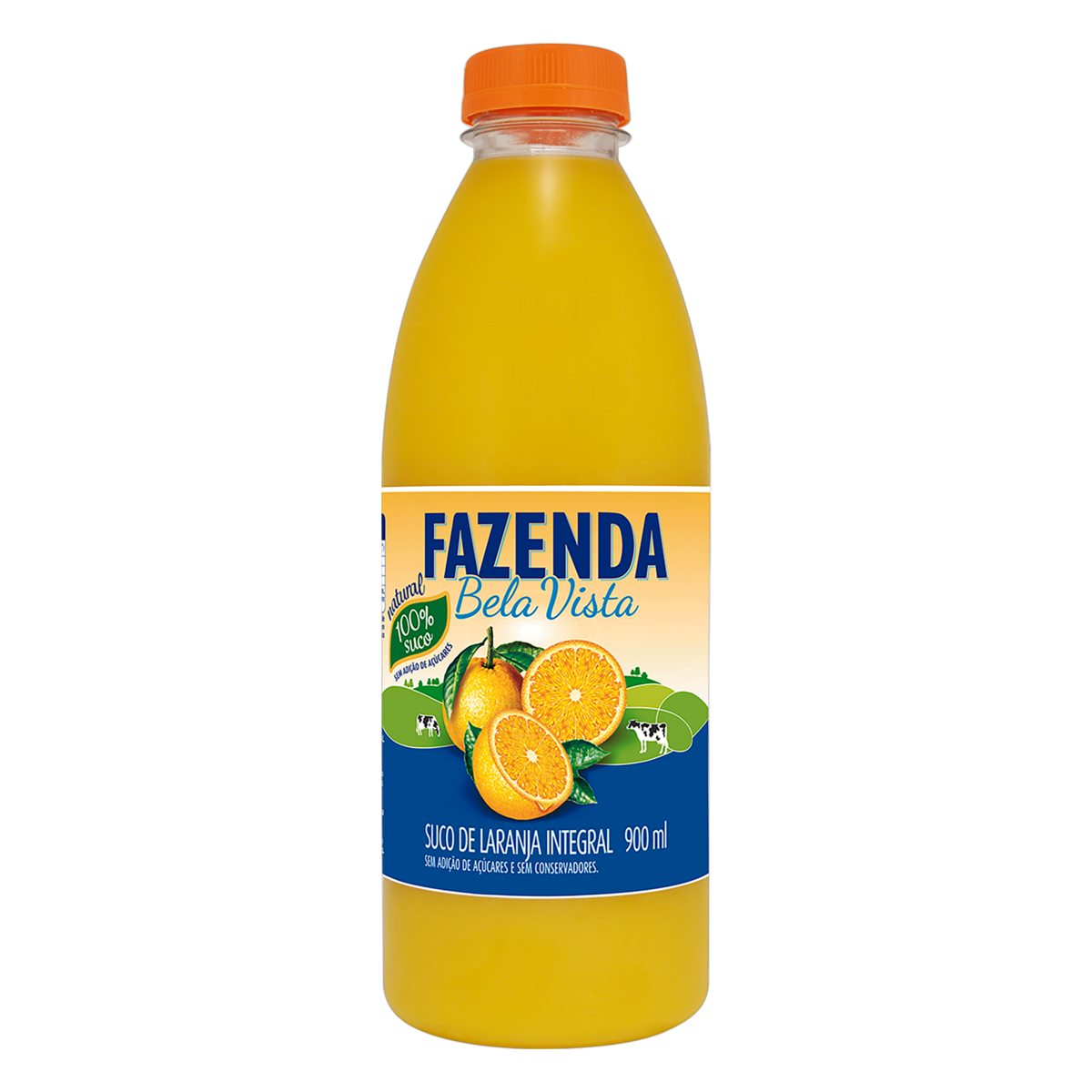 Suco Integral Laranja Fazenda Bela Vista Garrafa 900ml