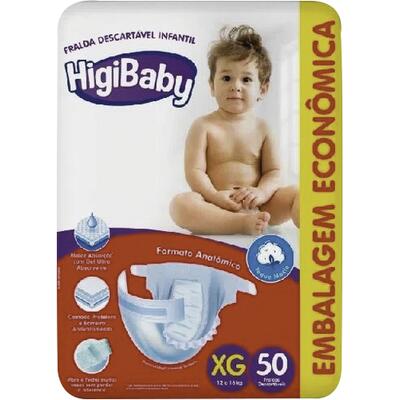Fralda Descartável Higibaby XG 50 un