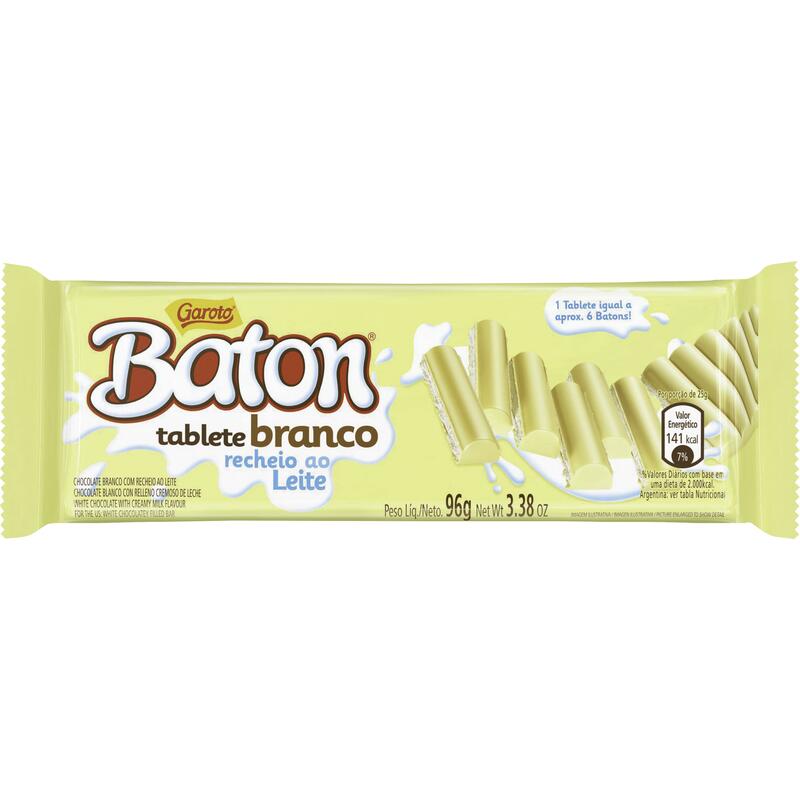 Chocolate Baton Garoto Branco 96g
