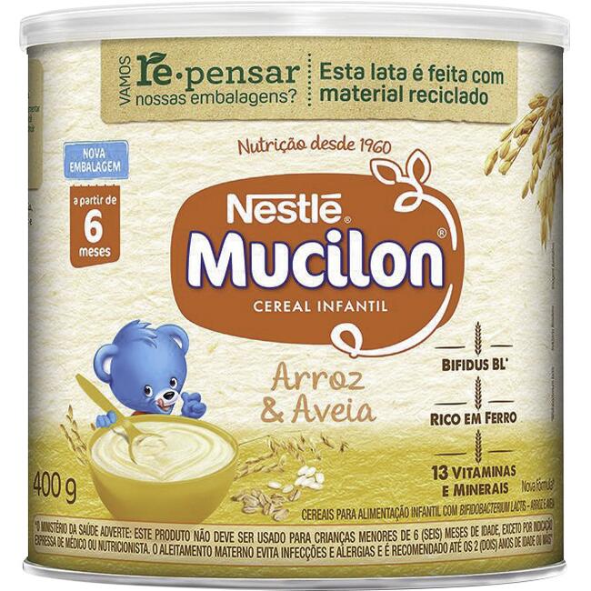 Mucilon Arroz e Aveia 400g