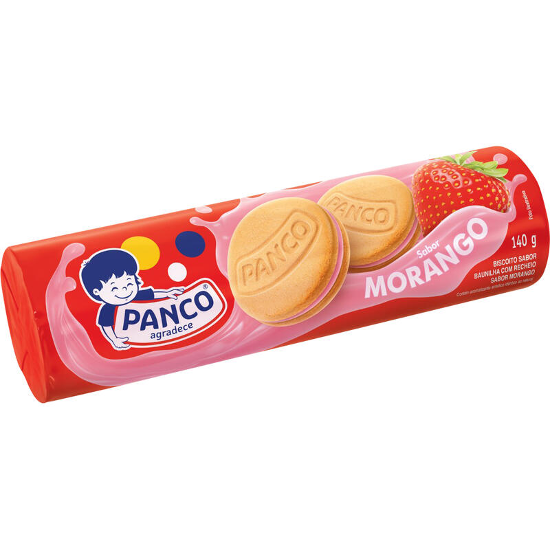 Biscoito Recheado Panco Morango 140g