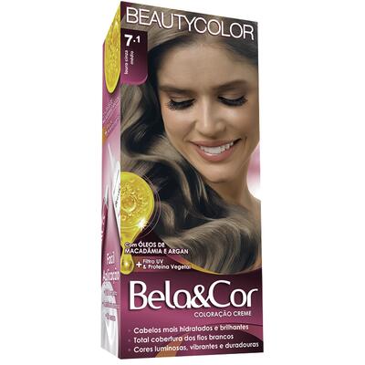 Tintura para Cabelo Beauty Color 7.1 1kit