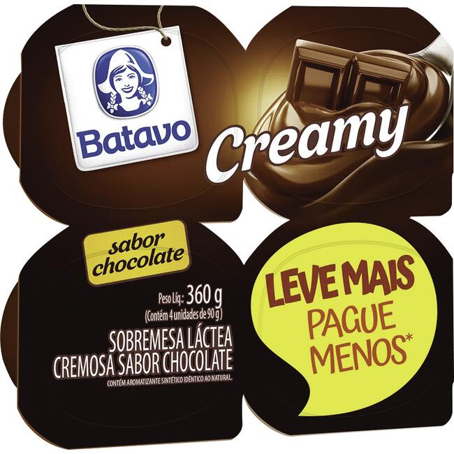 Sobremesa Creamy Batavo Chocolate 360g