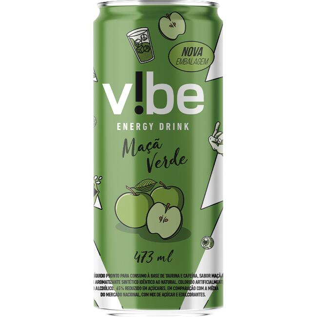 Energético Vibe Maçã Verde 473ml