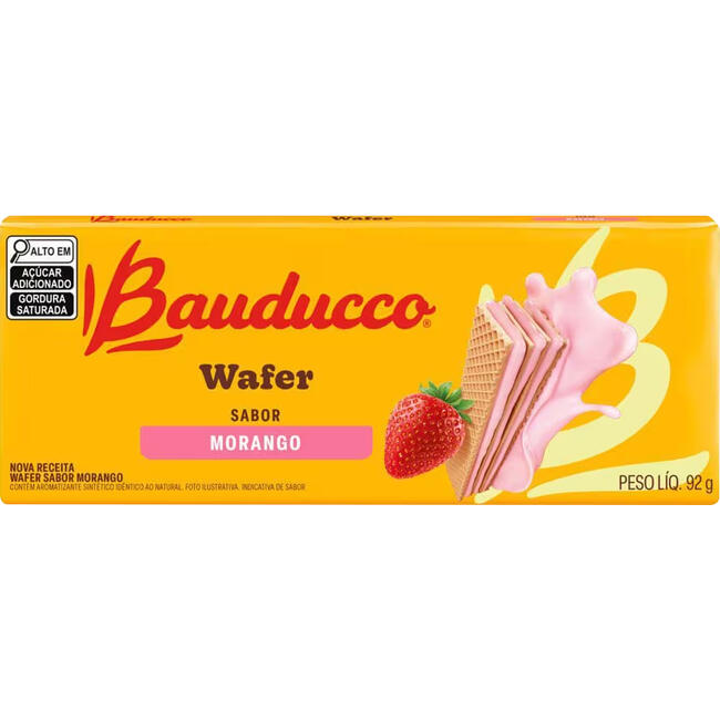 Biscoito Wafer Bauducco Morango 92g