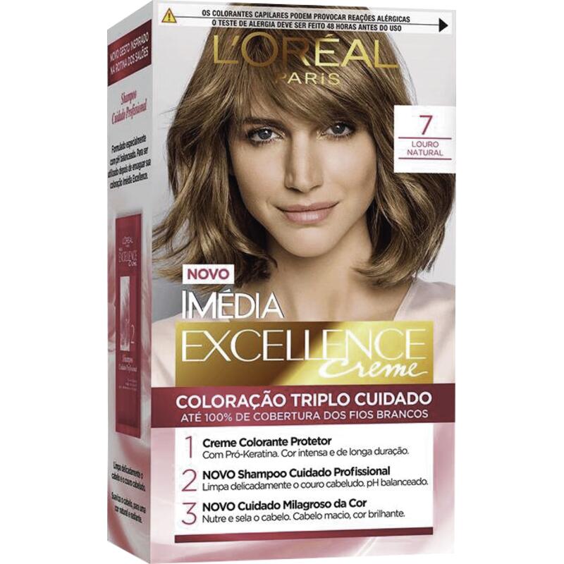 Tintura Permanente Imédia Excellence L’oréal Paris 7.0 Louro Natural