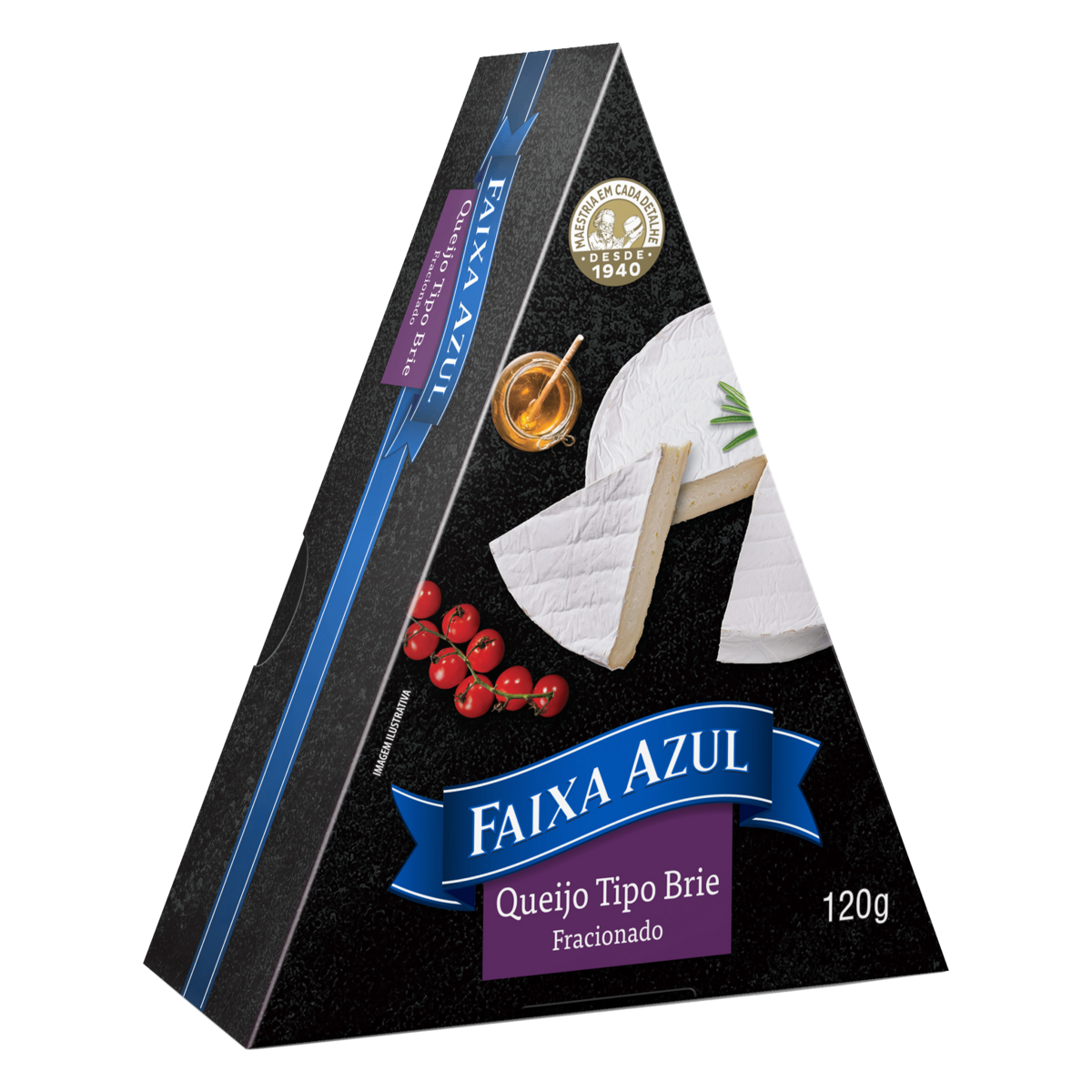 Queijo Brie Fracionado Faixa Azul 120g